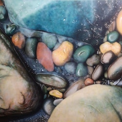 Stones in the creek - Original local painter